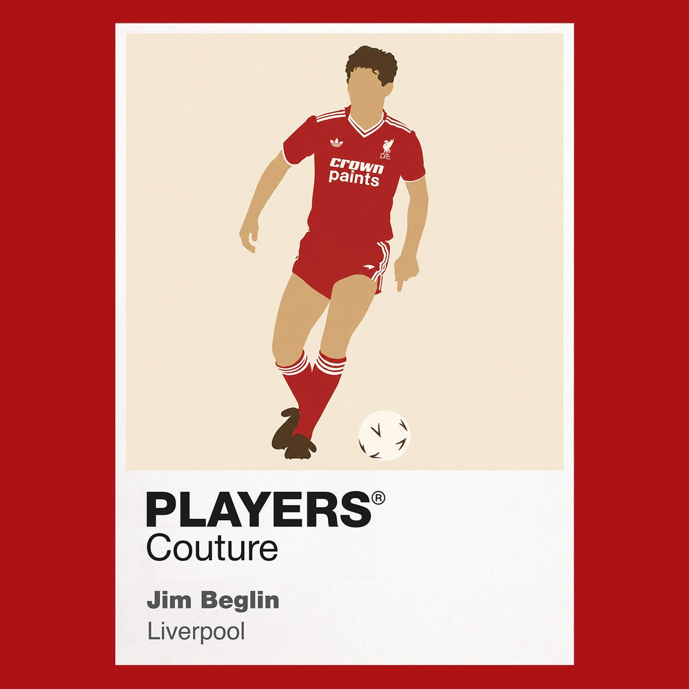 Jim Beglin Liverpool Icon Frame artwork in red