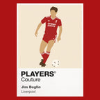 Jim Beglin Liverpool Icon Frame artwork in red