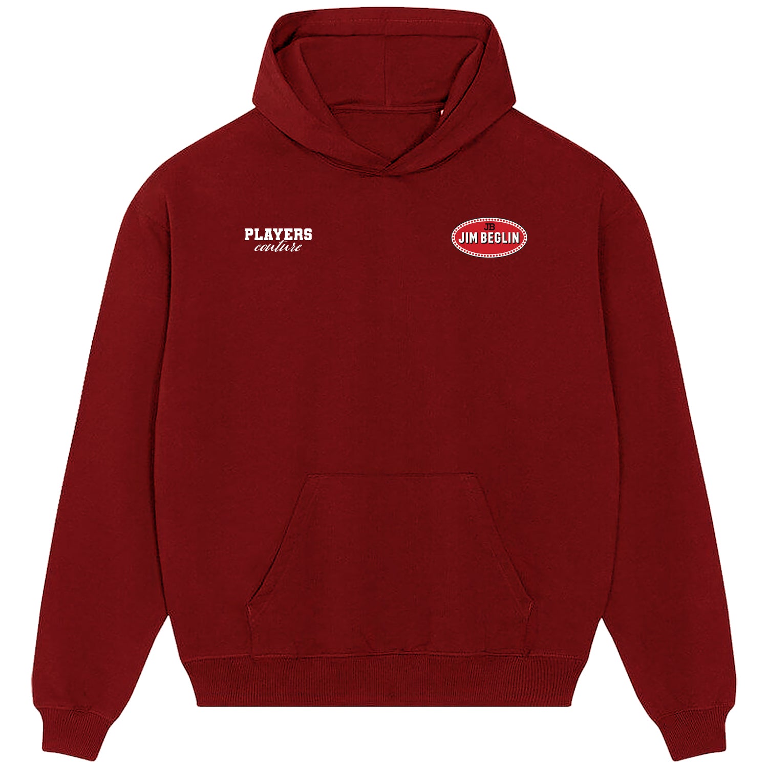 Jim Beglin Logo Players Couture Men's Casual Hoodie Red