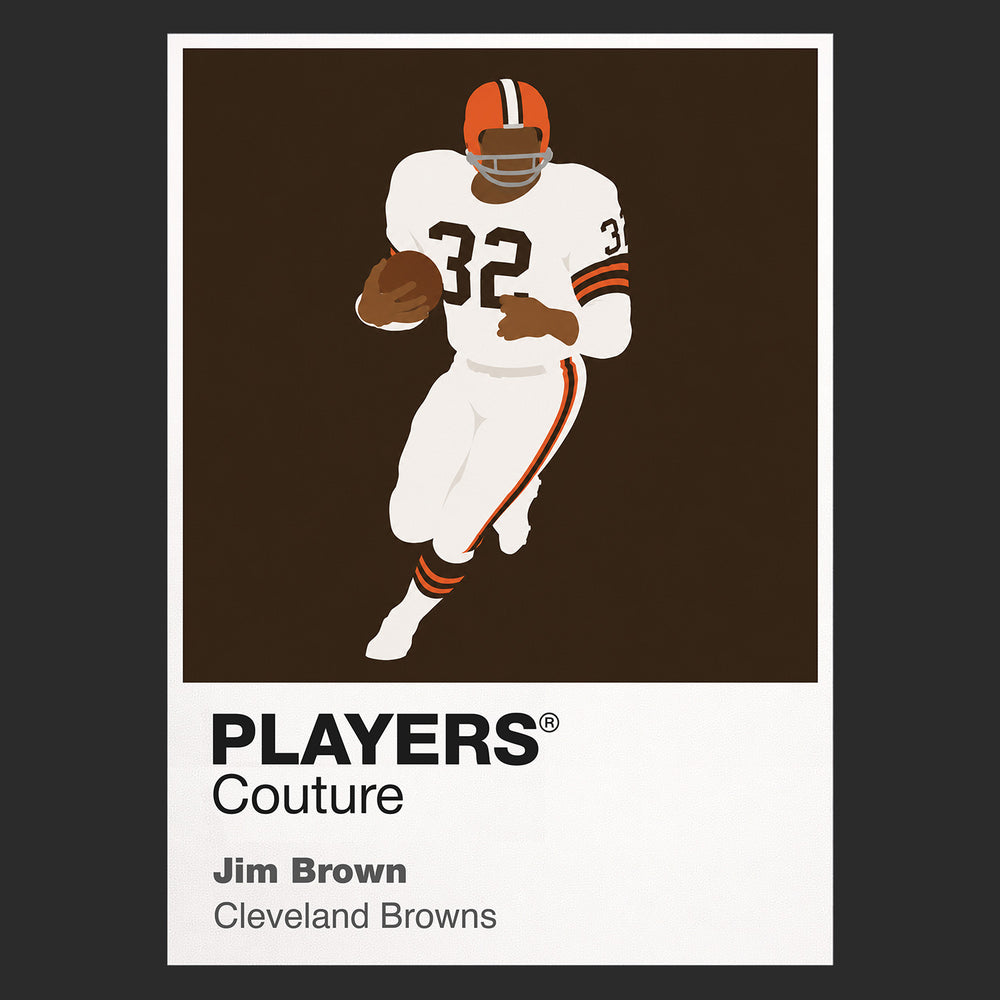 Jim Brown Cleveland Browns American Football Icon Frame Men's T-Shirt