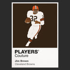 Jim Brown Cleveland Browns American Football Icon Frame Men's T-Shirt