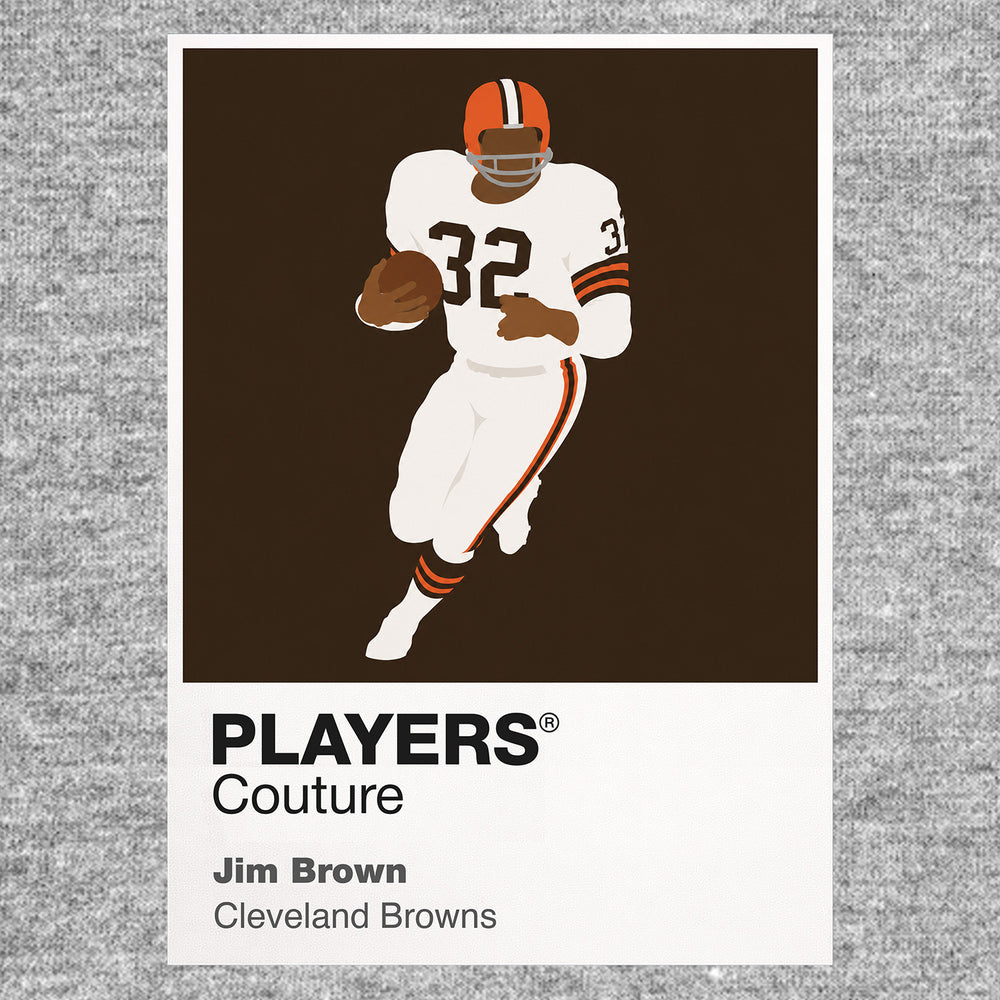 Jim Brown Cleveland Browns American Football Icon Frame Men's T-Shirt