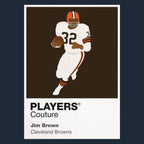 Jim Brown Cleveland Browns American Football Icon Frame Men's T-Shirt