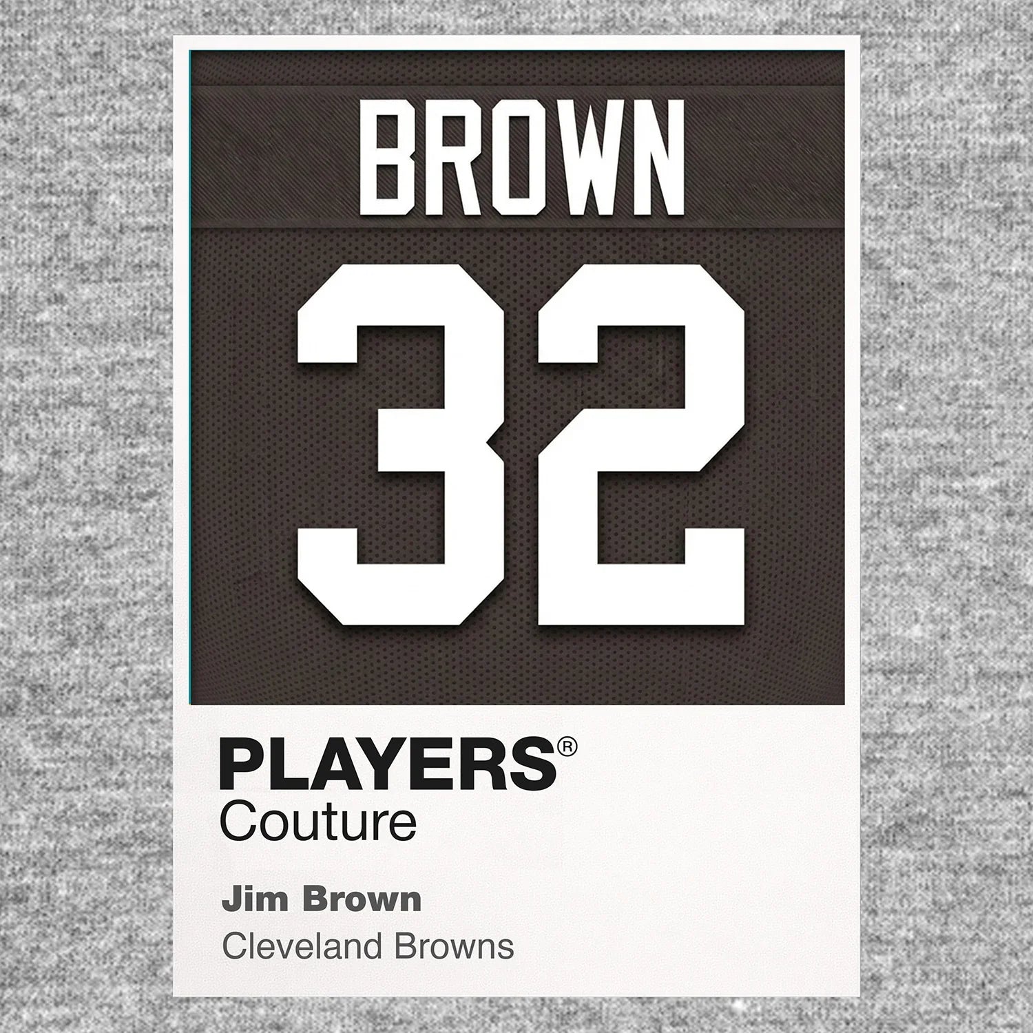 Jim Brown 32 Jersey Frame Men's T-Shirt – Players Couture