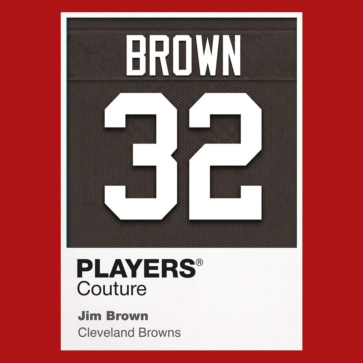 Jim Brown 32 Jersey Frame Men's T-Shirt – Players Couture