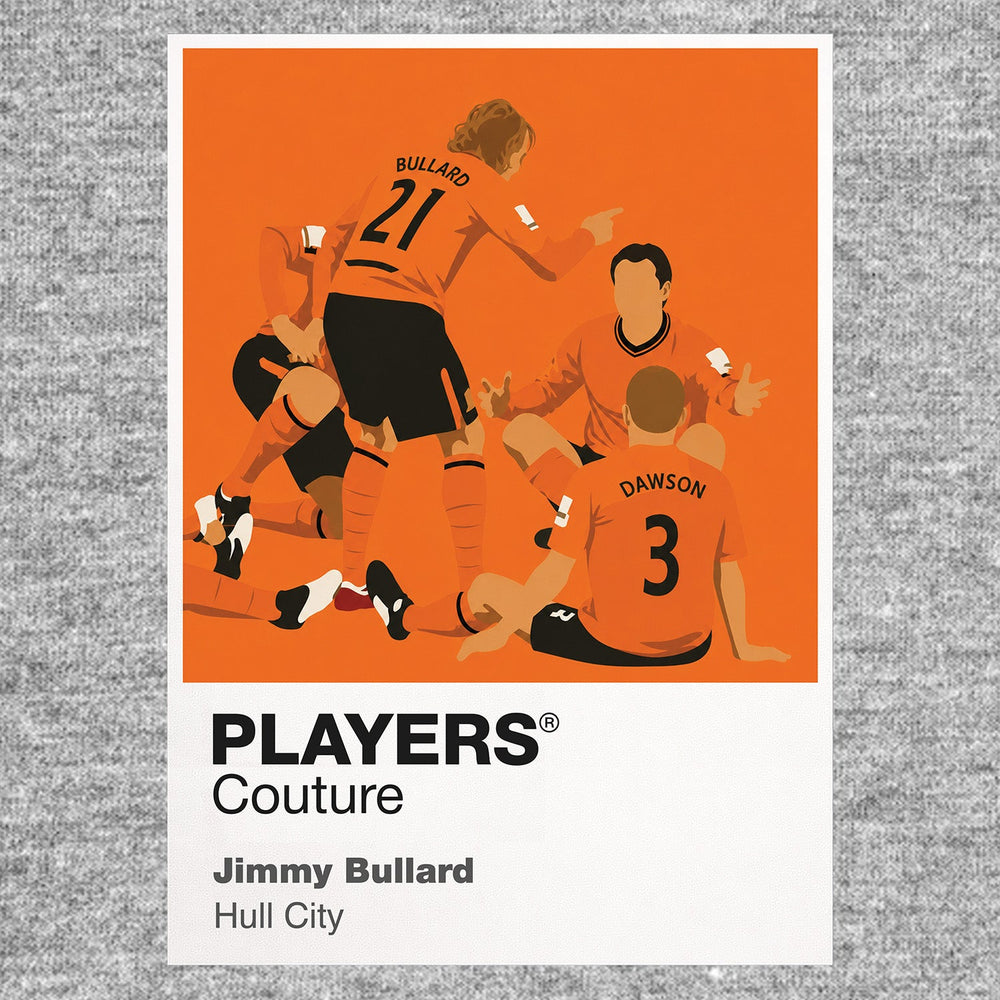 Jimmy Bullard Hull City Icon Frame Men's Hoodie — Gray Artwork