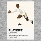 Jimmy Floyd Hasselbaink Leeds United grey Icon Frame artwork detail