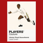 Jimmy Floyd Hasselbaink Leeds United red Icon Frame artwork detail