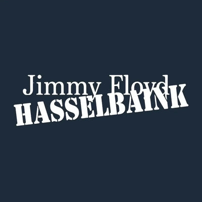 Jimmy Floyd Hasselbaink Logo Men's T-Shirt – navy close-up detail shot of the Jimmy Floyd Hasselbaink Players Couture logo