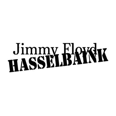 Jimmy Floyd Hasselbaink Logo Men's T-Shirt – white close-up detail shot of the Jimmy Floyd Hasselbaink Players Couture logo