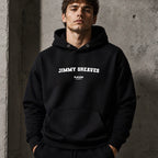 jimmy-greaves name-print hoodie - black