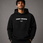jimmy-greaves name-print hoodie - black