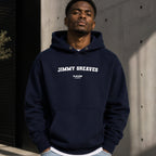 jimmy-greaves name-print hoodie - navy