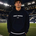 jimmy-greaves name-print hoodie - navy