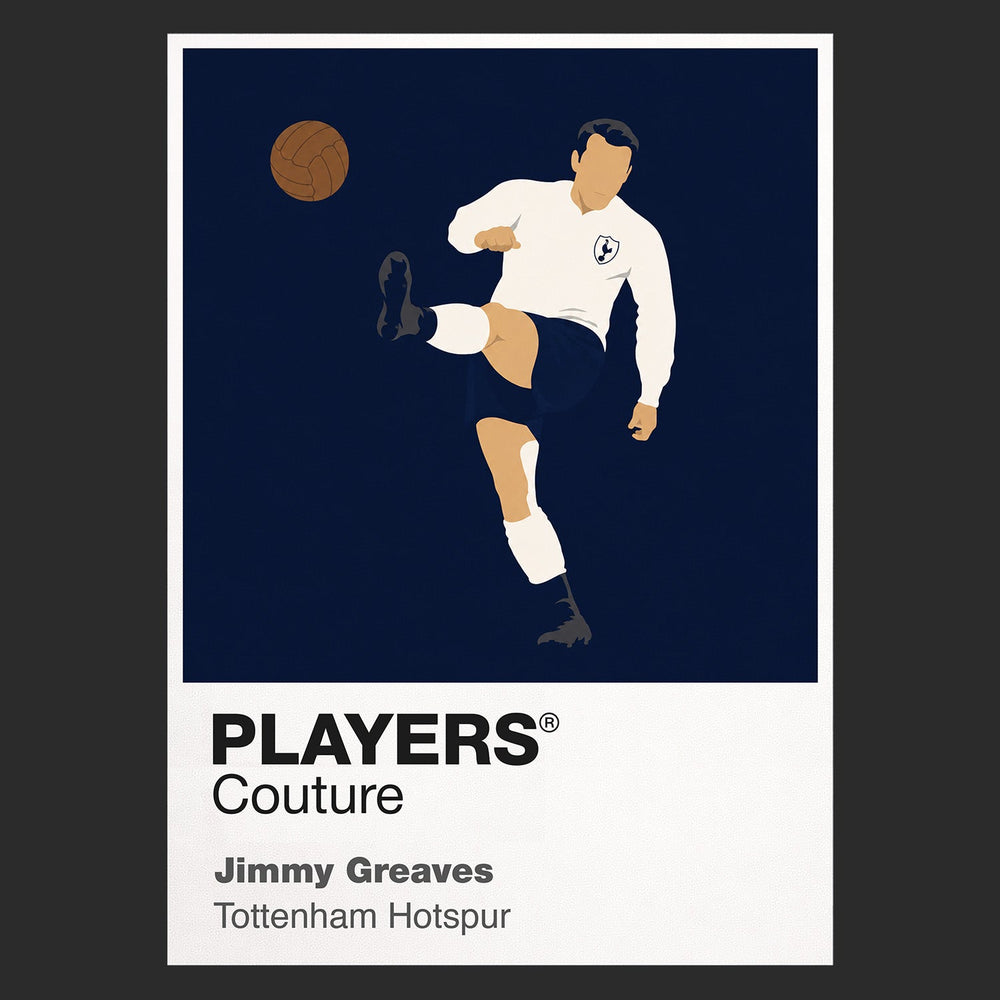 Jimmy Greaves Tottenham Hotspur Icon Frame Men's Hoodie — Black Artwork