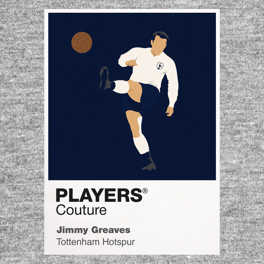 Jimmy Greaves Tottenham Hotspur Icon Frame Men's Hoodie — Gray Artwork