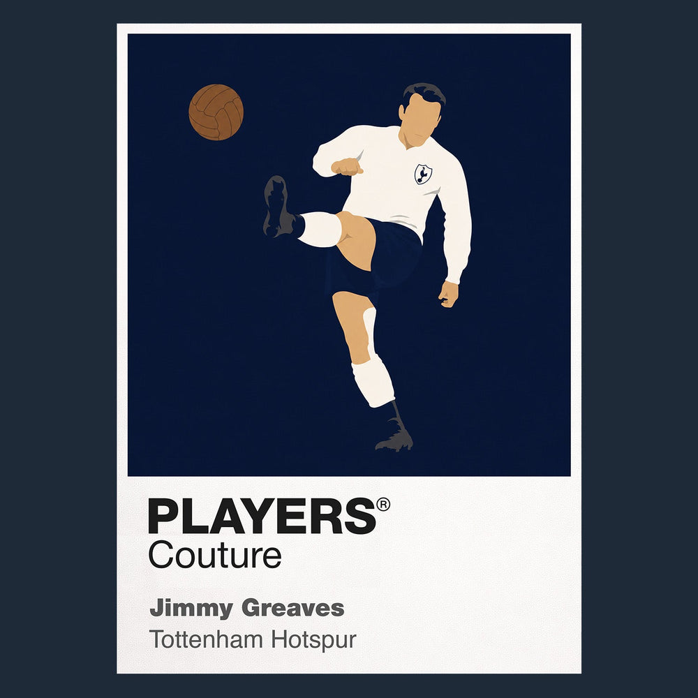 Jimmy Greaves Tottenham Hotspur Icon Frame Men's Hoodie — Navy Artwork
