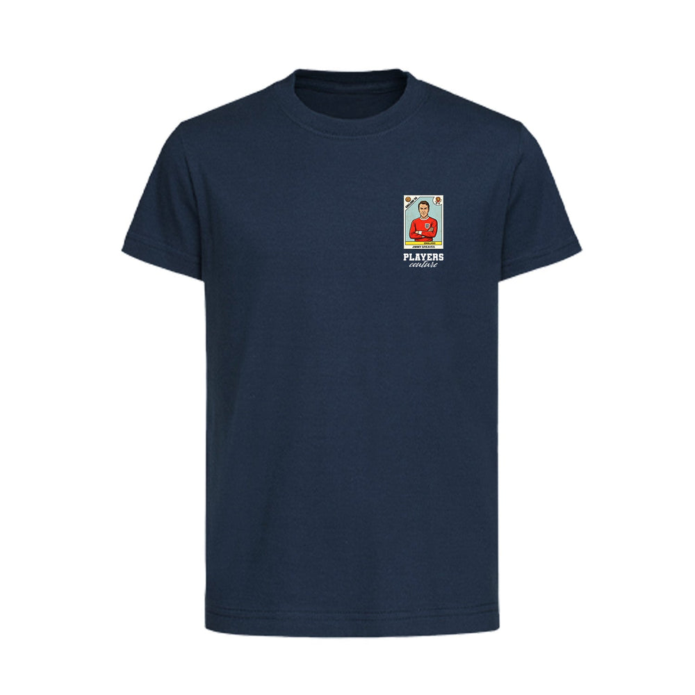 Jimmy Greaves World Cup Sticker Kids T-Shirt – jimmy greaves sticker kids navy tshirt Players Couture design