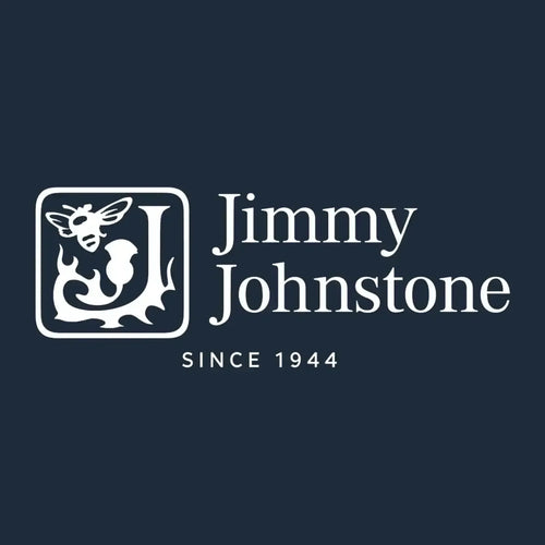 Jimmy Johnstone Logo Men's Hoodie – navy close-up detail shot of the Jimmy Johnstone Players Couture logo design