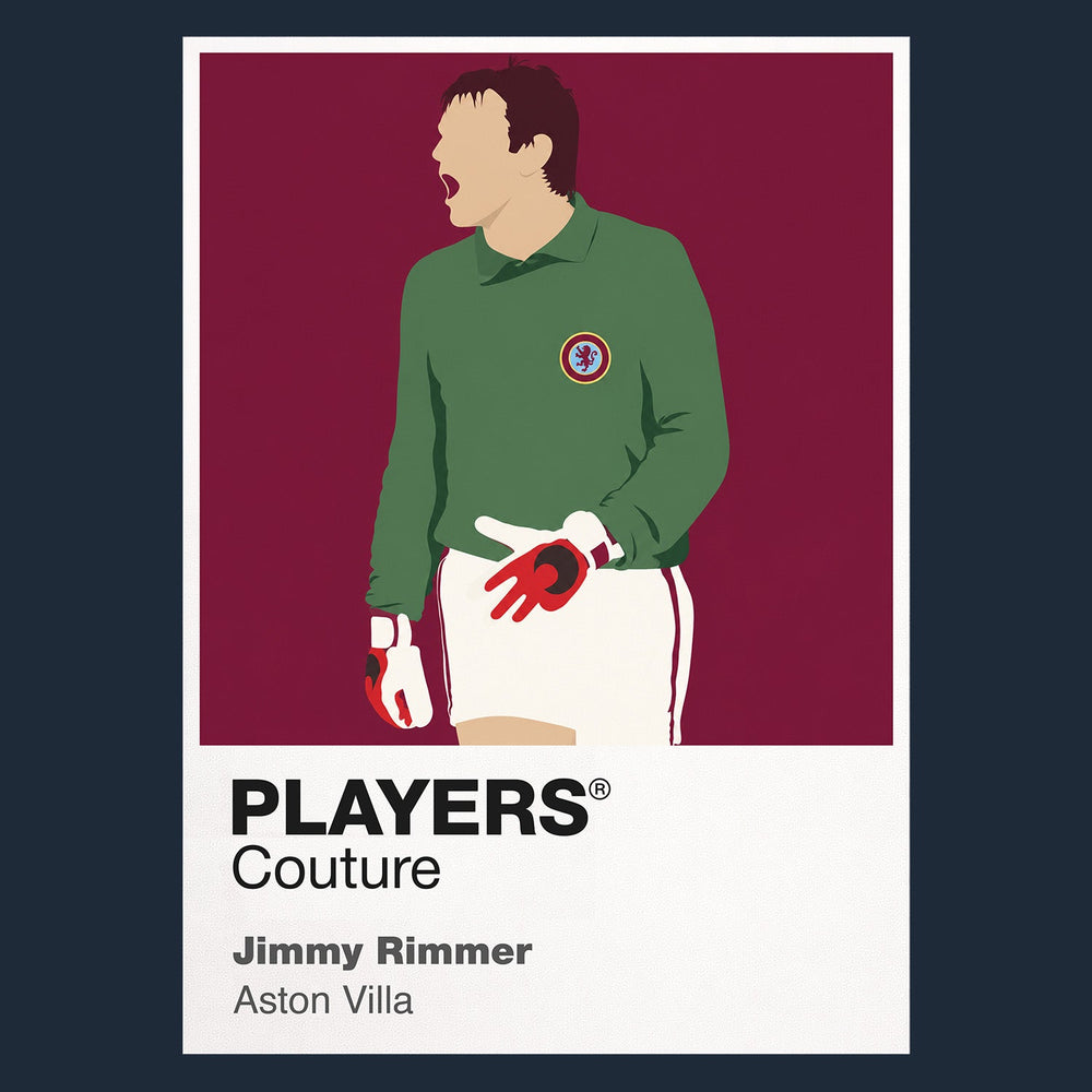 Jimmy Rimmer Aston Villa navy Icon Frame artwork detail
