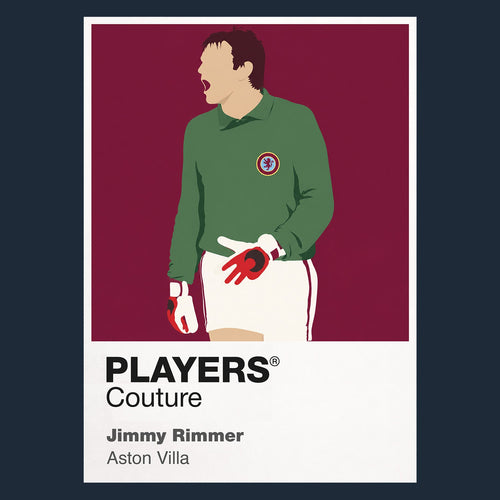 Jimmy Rimmer Aston Villa navy Icon Frame artwork detail