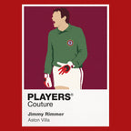 Jimmy Rimmer Aston Villa red Icon Frame artwork detail