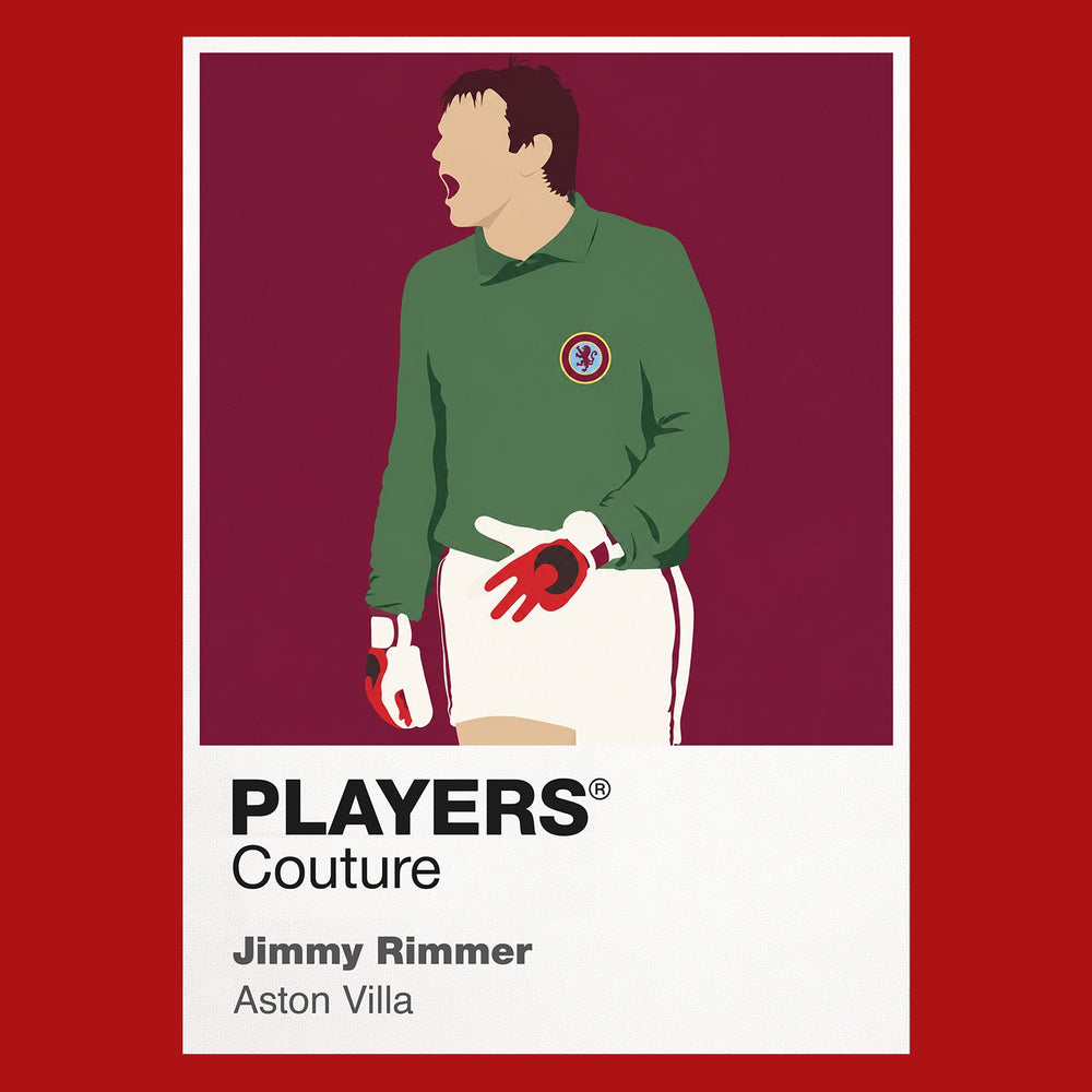 Jimmy Rimmer Aston Villa red Icon Frame artwork detail
