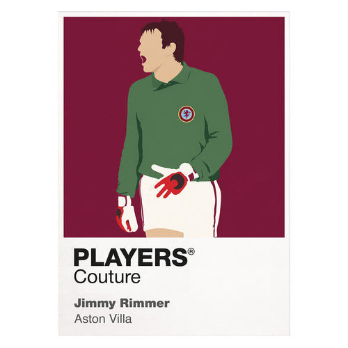 Jimmy Rimmer Aston Villa white Icon Frame artwork detail