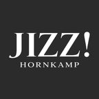 Jizz Hornkamp Logo Men's T-Shirt – black close-up detail shot of the Jizz Hornkamp Players Couture logo design