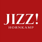 Jizz Hornkamp Logo Men's T-Shirt – red close-up detail shot of the Jizz Hornkamp Players Couture logo design