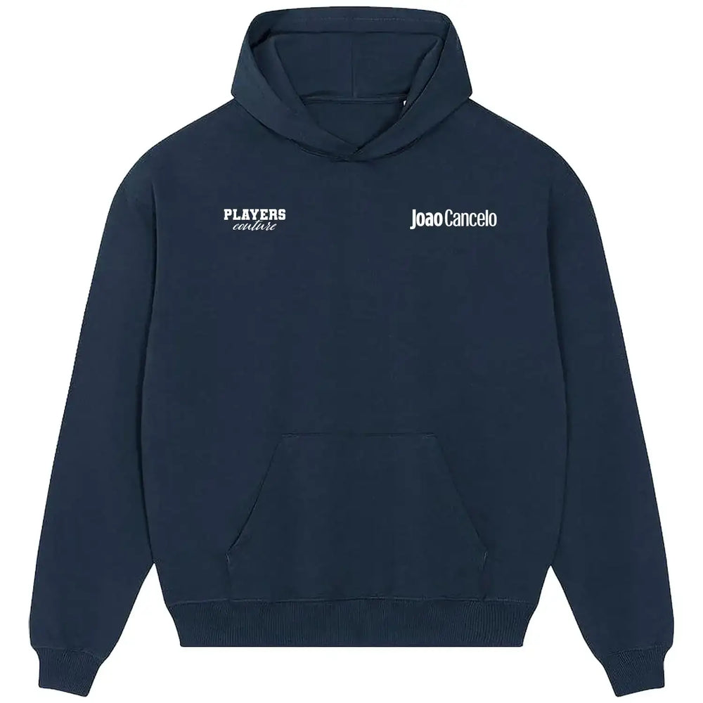 Joao Cancelo Logo Players Couture Men's Casual Hoodie - Navy / S | Al-Hilal, Barcelona, Bayern Munich, Benfica, Fashion Collection, Football, Hoodies, Inter Milan, Juventus, Manchester City, Men's, Portugal, Valencia, Volume 1