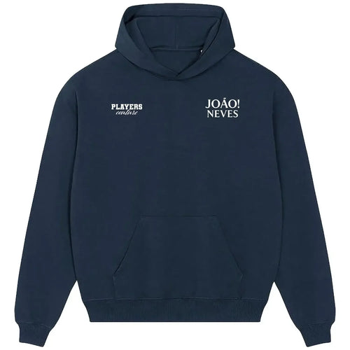 Joao Neves hoodie – navy men's hoodie featuring the Joao Neves Players Couture logo