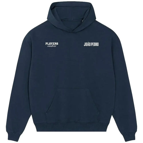 Joao Pedro hoodie – navy men's hoodie featuring the Joao Pedro Players Couture logo