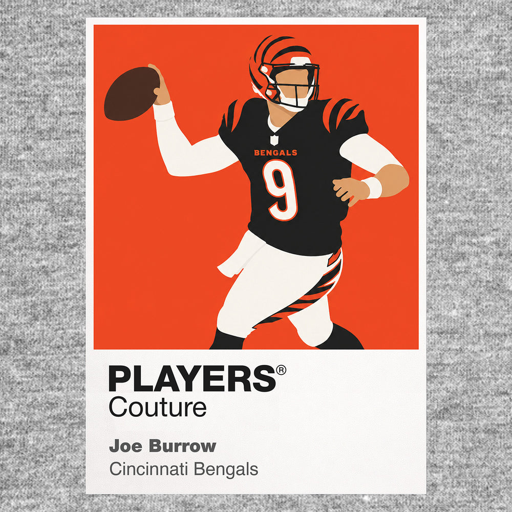 Joe Burrow Bengals American Football Icon Frame Men's T-Shirt