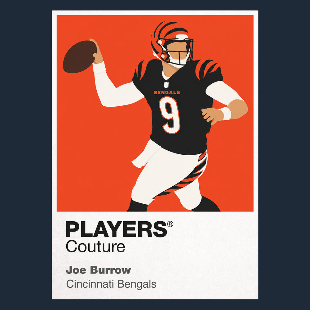 Joe Burrow Bengals American Football Icon Frame Men's T-Shirt