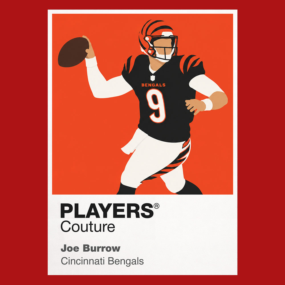 Joe Burrow Bengals American Football Icon Frame Men's T-Shirt