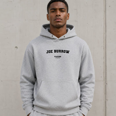 joe-burrow name-print hoodie - grey