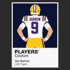 Joe Burrow LSU Tigers American Football Icon Frame Men's T-Shirt
