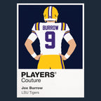 Joe Burrow LSU Tigers American Football Icon Frame Men's T-Shirt