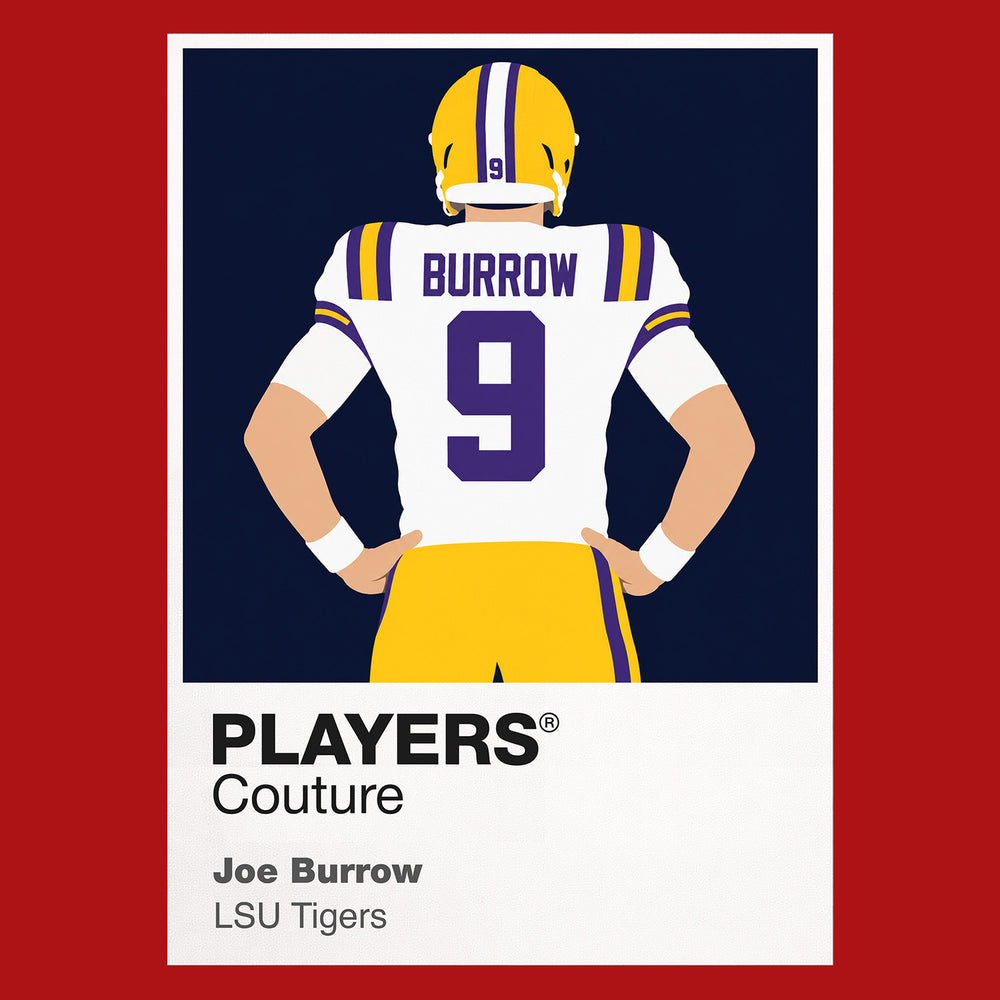 Joe Burrow LSU Tigers American Football Icon Frame Men's T-Shirt