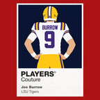 Joe Burrow LSU Tigers American Football Icon Frame Men's T-Shirt