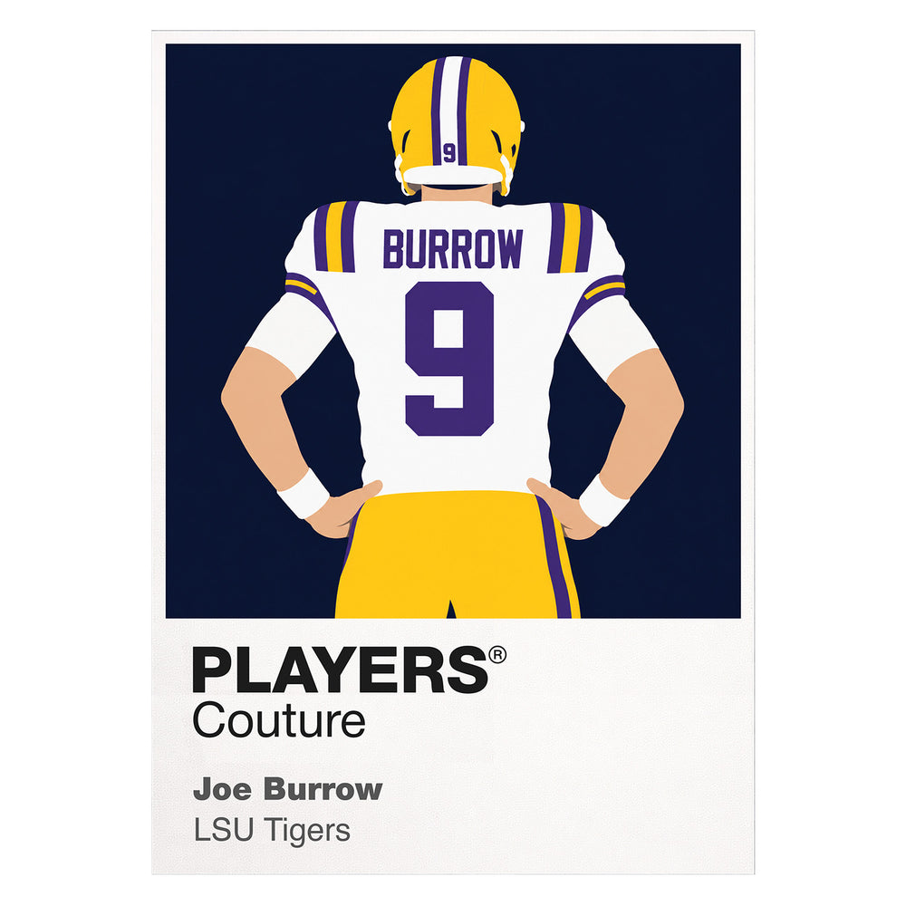 Joe Burrow LSU Tigers American Football Icon Frame Men's T-Shirt
