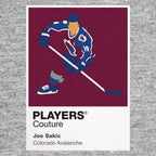 Joe Sakic Avalanche Ice Hockey Icon Frame Men's T-Shirt – image 7