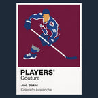 Joe Sakic Avalanche Ice Hockey Icon Frame Men's T-Shirt – image 8