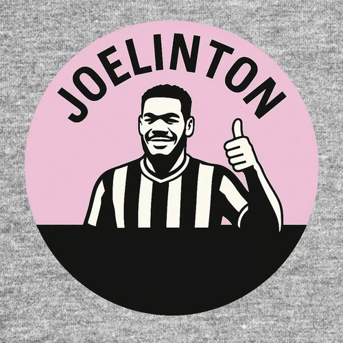 Joelinton Logo Men's T-Shirt – grey close-up detail shot of the Joelinton Players Couture logo design