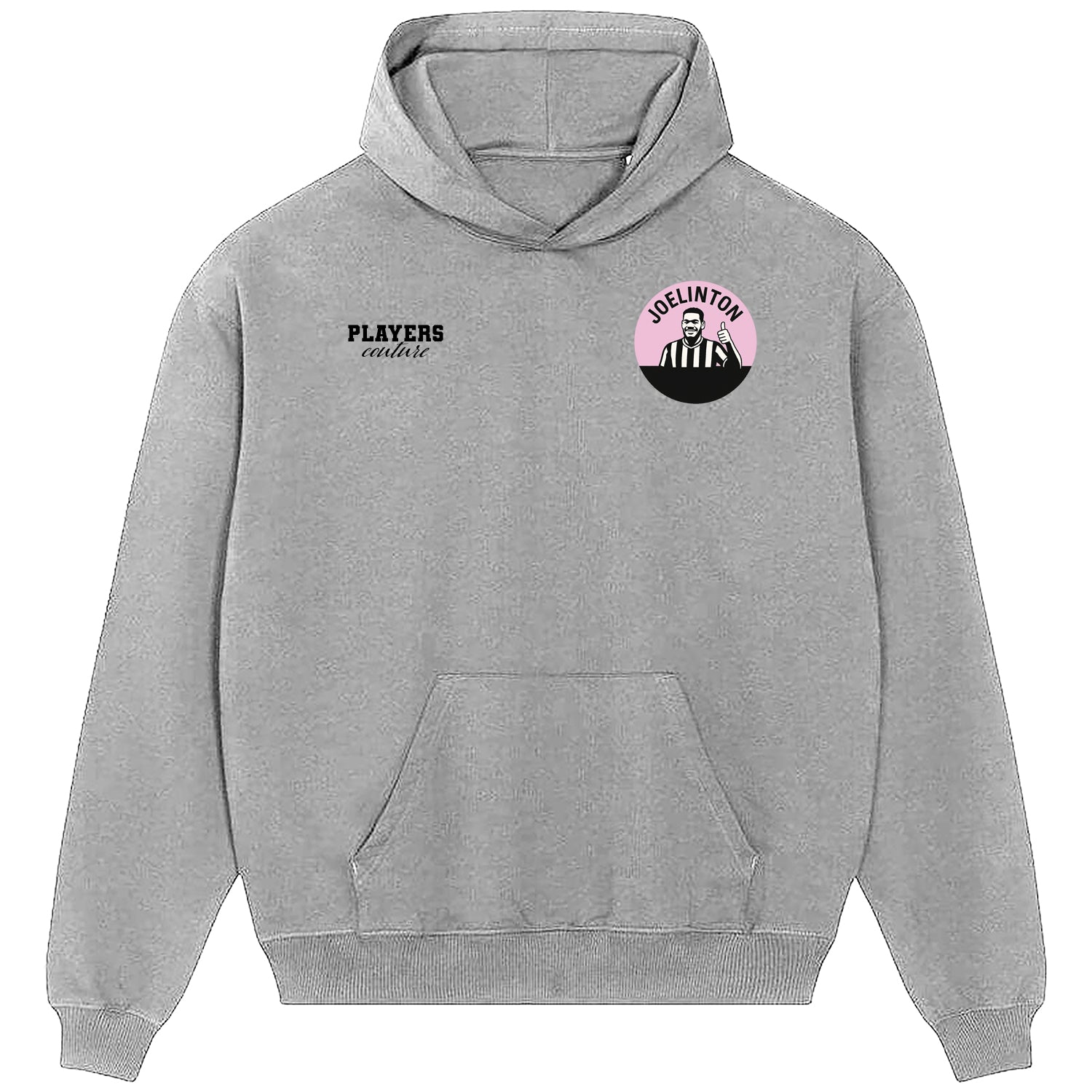 Joelinton Logo Players Couture Men's Casual Hoodie Gray