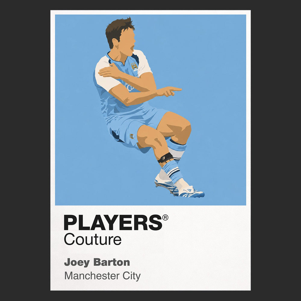 Joey Barton Manchester City black Icon Frame artwork detail