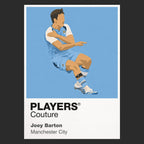 Joey Barton Manchester City black Icon Frame artwork detail