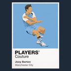 Joey Barton Manchester City navy Icon Frame artwork detail