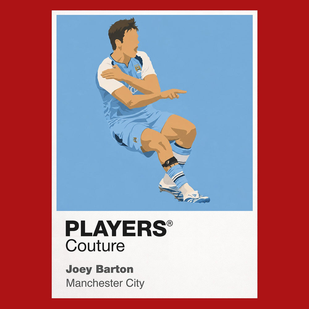 Joey Barton Manchester City red Icon Frame artwork detail